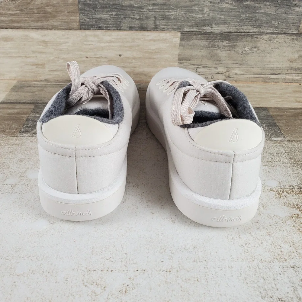 Allbirds Wool Piper Woven Womens Sz 8 M Running Natural White Lace Up Sneakers